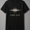 Low Cut Sound Wave unisex t-shirt in black with sharp audio waveform