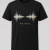 Mix Voice Sound Wave unisex t-shirt in black with two sound waves blending in the middle