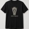 Open Throat Vocal Anatomy unisex t-shirt in black with vintage anatomical larynx engraving